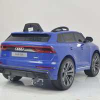 Audi Q8 12v Kids ride on car - Blue mp4