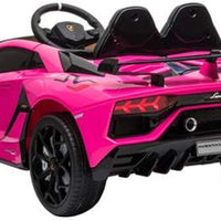 Licensed Lamborghini SVJ 12v ride on car - Pink