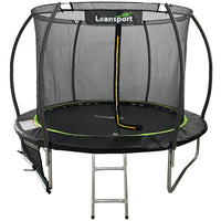 LEAN Sport Max 14ft Trampoline with ladder - Green/Black