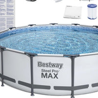Bestway 12ft Steel PRO Max Large Pool 56418 (366x100cm) with Ladder and filter