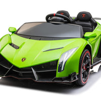 Licensed Lamborghini veneno 12v ride on car green