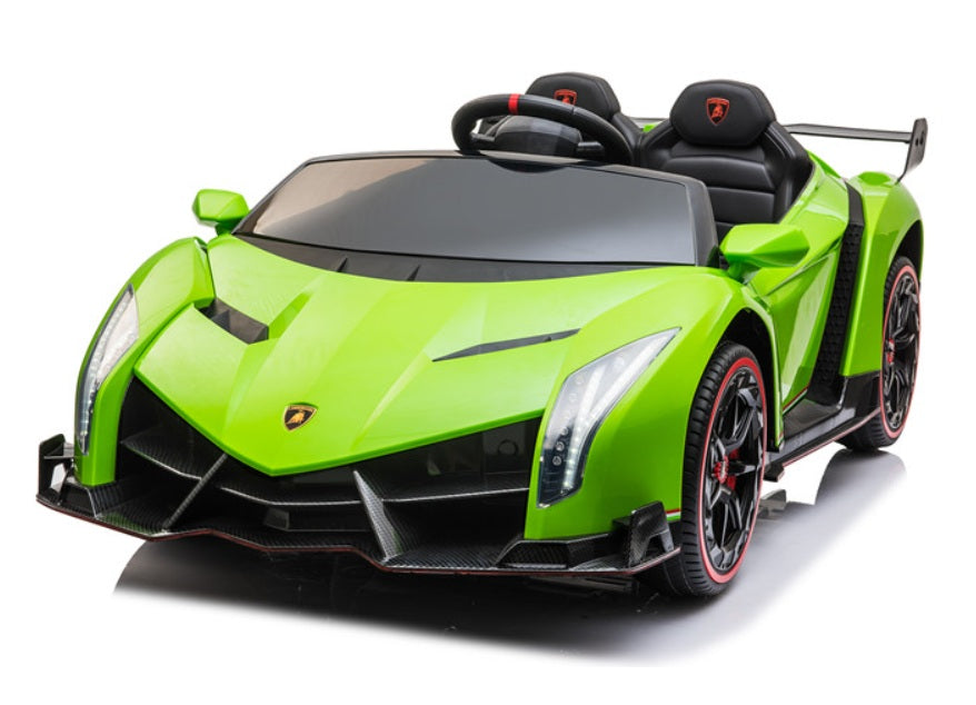 Licensed Lamborghini veneno 12v ride on car green