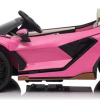 Lamborghini Sian, 24V, 4wd, 2 seater ride on car - Pink