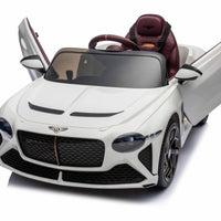 Bentley Bacalar 12v kids ride on car - White
