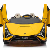 Lamborghini Sian, 24v, 4wd, 2 seater ride on car - Yellow