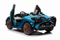 
              Lamborghini Sian, 24v, 4wd, 2 seater ride on car - Met Blue
            