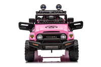 
              New Toyota FJ Moto Jeep 4WD 12v single seat kids car - Pink
            