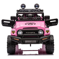 New Toyota FJ Moto Jeep 4WD 12v single seat kids car - Pink