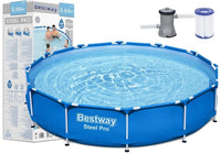 
              Bestway 12ft Steel PRO Frame Swimming Pool 56681 (366x76cm) with filter
            