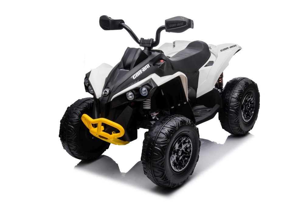 24v Can Am 4WD Kids ride on Quad bike White