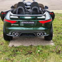 Licensed 12v Kids Jaguar F TYPE SVR kids ride on car with remote - British Green