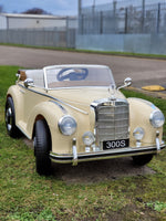 
              LICENSED Mercedes classic 300s 12v kids ride on car - Beige
            