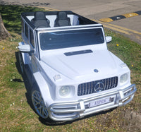
              LICENSED MERC G WAGON G63 XL 24V 4WD 2 SEATER RIDE ON CAR - White
            