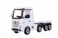 
              Licensed Mercedes 24v Kids electric ride on lorry with trailer - White Mp4
            