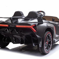 Licensed Lamborghini Veneno, 24v, 2 seater ride on car - Met Grey