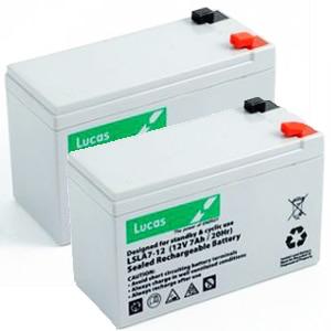 2 x 12v7ah (24v) lead acid kids car battery set