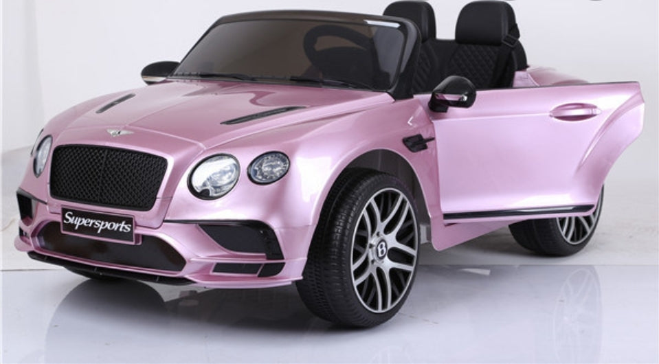 Licensed Bentley Supersport 12v ride on car - Metallic Pink