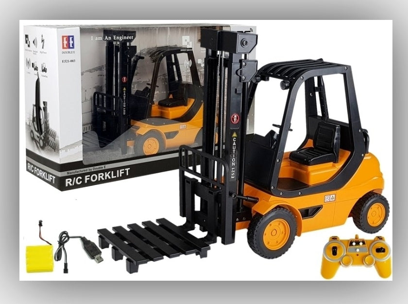 Double E branded 1:8 Large R/C rechargeable forklift