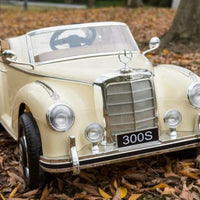 LICENSED Mercedes classic 300s 12v kids ride on car - Beige