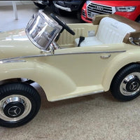 LICENSED Mercedes classic 300s 12v kids ride on car - Beige
