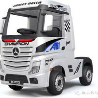 Licensed Mercedes actros 24v kids ride on lorry - White Mp4