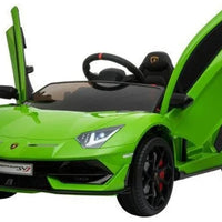 Licensed Lamborghini SVJ 12v ride on car - Green
