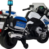 12v BMW R1200 Police Electric Ride On Motorcycle - White