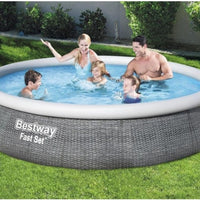 13ft Bestway 57376 Rattan Fast Set inflatable swimming pool (396x84cm)
