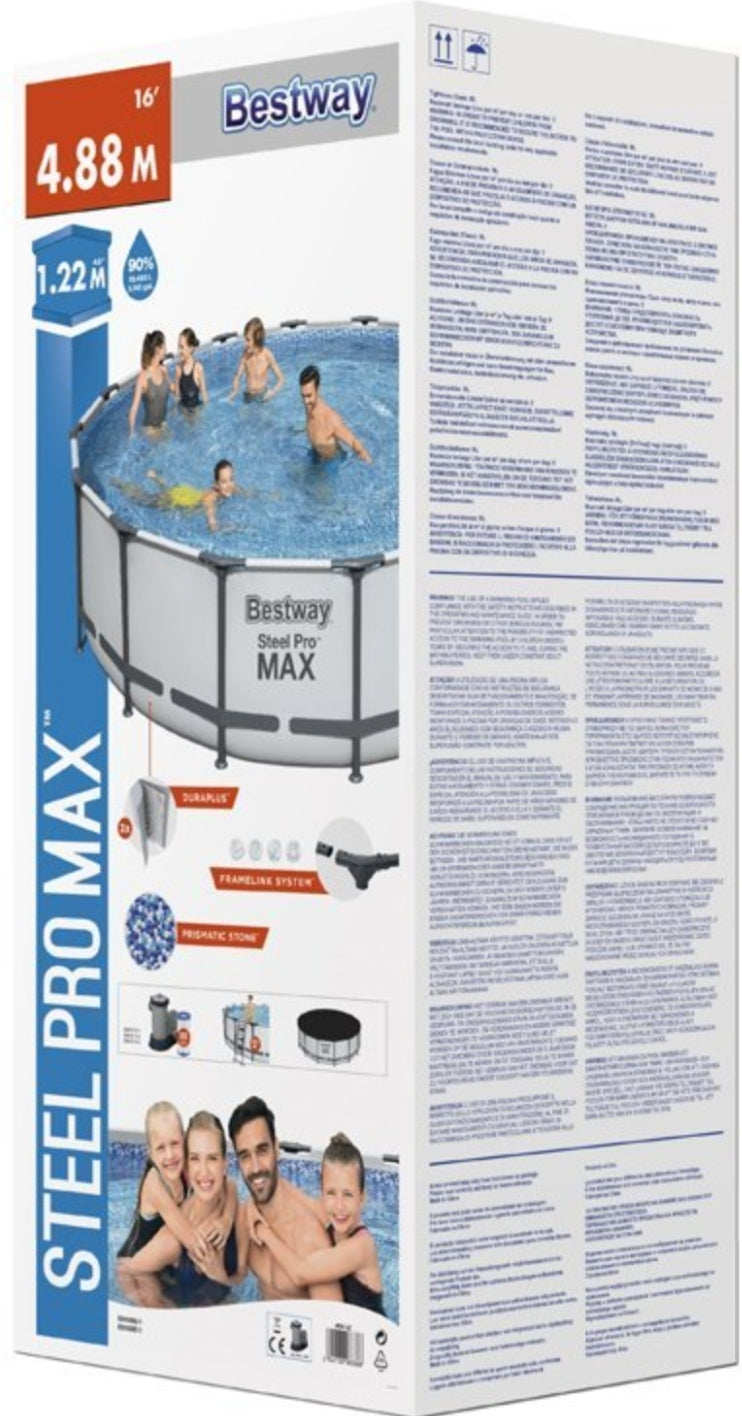 Bestway 16ft Steel PRO Max XL New Swimming Pool 5612z (488x122cm)