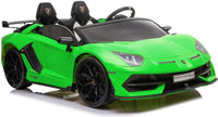 
              Licensed 2 seater Lamborghini SVJ 24v Drift kids ride on car - Green
            