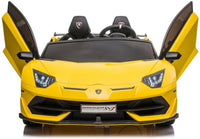 
              Licensed 2 seater Lamborghini SVJ 24v Drift kids ride on car - Yellow
            