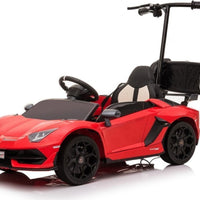 12v Lamborghini SVJ with detachable Parent ride platform kids car - RED