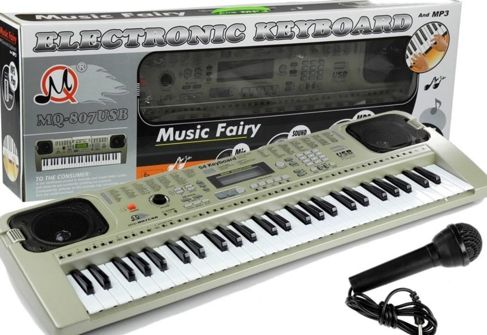 Keyboard with microphone and usb mp3 music input