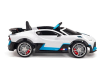 
              Licensed Bugatti Divo kids 12v ride on car - White
            