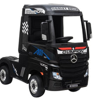 Licensed Mercedes actros 24v kids ride on lorry - Black mp4