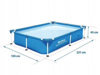 
              Bestway 56401 Steel pro swimming pool (221x150x43cm)
            