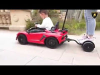 
              12v Lamborghini SVJ with detachable Parent ride platform kids car - Green
            